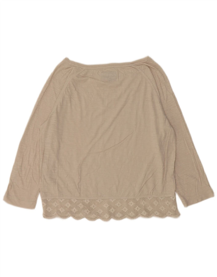 Superdry Blusa de manga 3/4 para mujer UK 40 Algodón beige medio