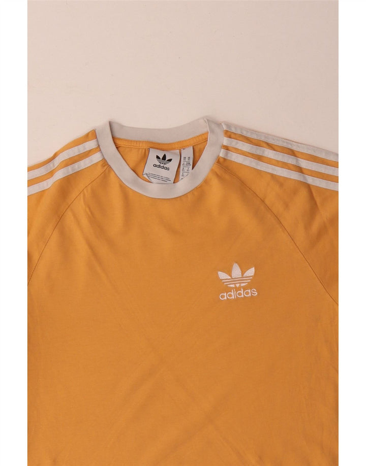 Adidas Hombre Top Manga Larga XS Amarillo Algodón