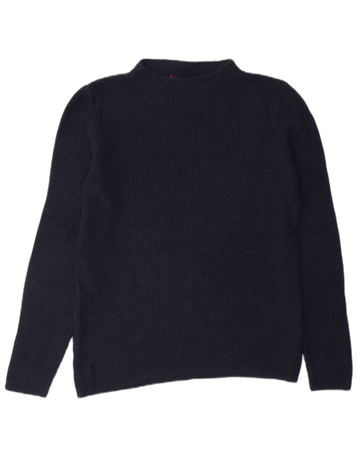 S.Oliver Jersey con Cuello Alto para Mujer EU 40 Medium Azul Marino Viscosa