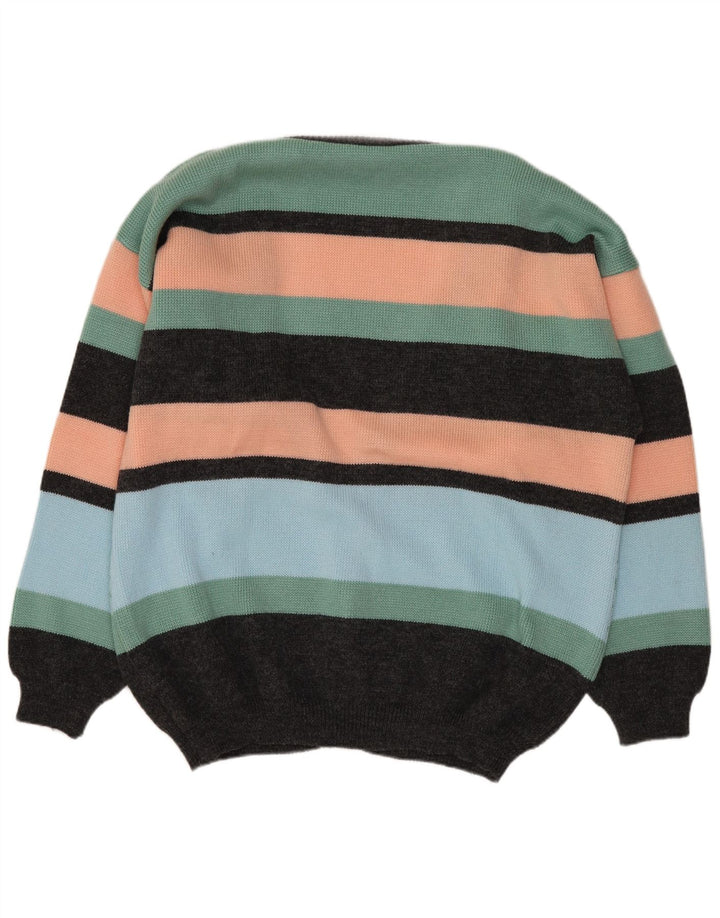 VINTAGE Suéter cárdigan para hombre IT 52/54 Grande multicolor Fair Isle