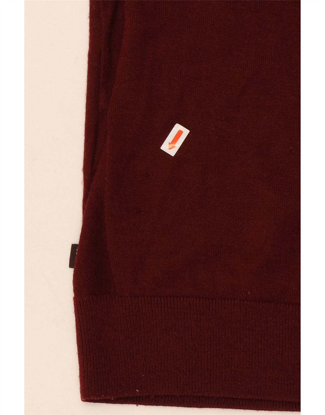 MICHAEL KORS Jersey de cuello redondo para hombre, suéter grande de lana burdeos