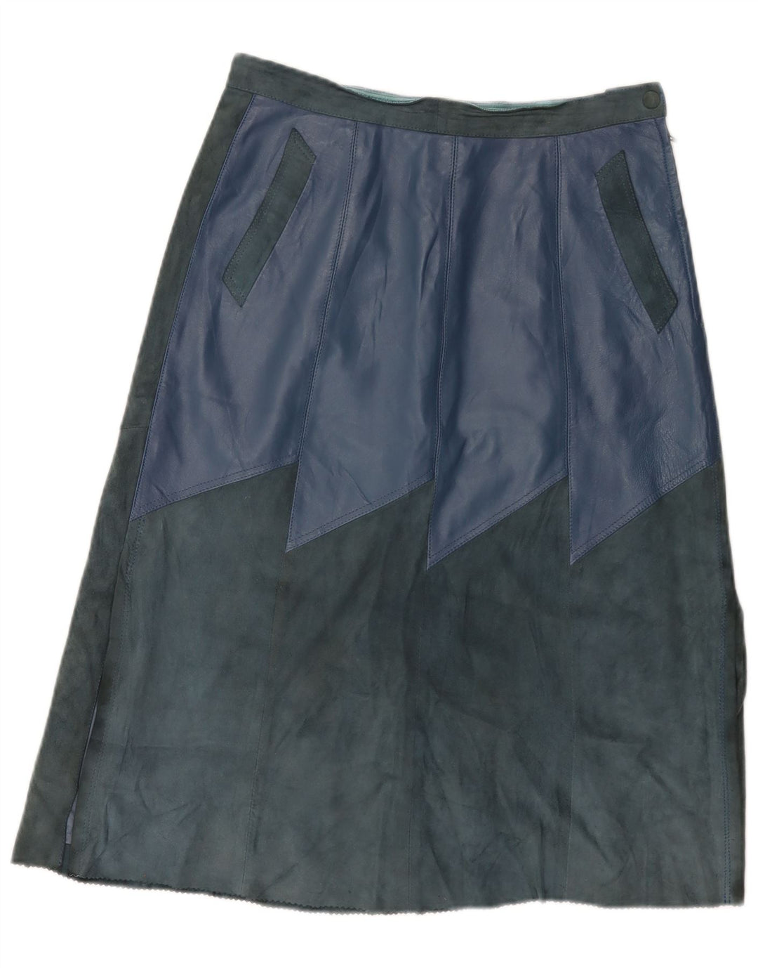 Falda de cuero para mujer VINTAGE W30 Azul medio