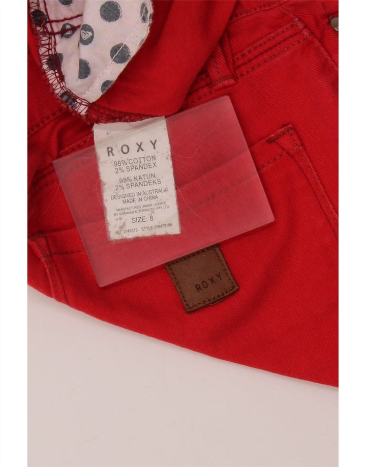 Roxy Jeans Ajustados para Mujer US 8 Medium W28 L27 Algodón Rojo