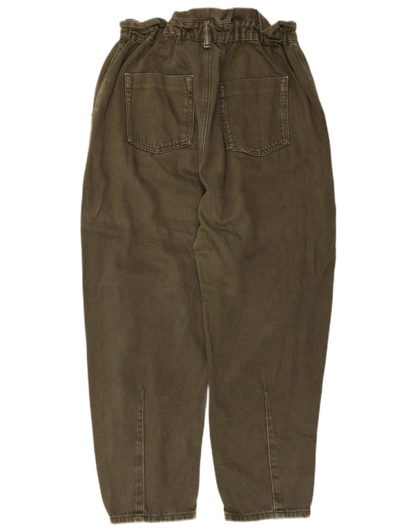 Zara Jeans Cónicos De Cintura Alta Para Mujer EU 30 Medium W30 L25 Algodón Verde