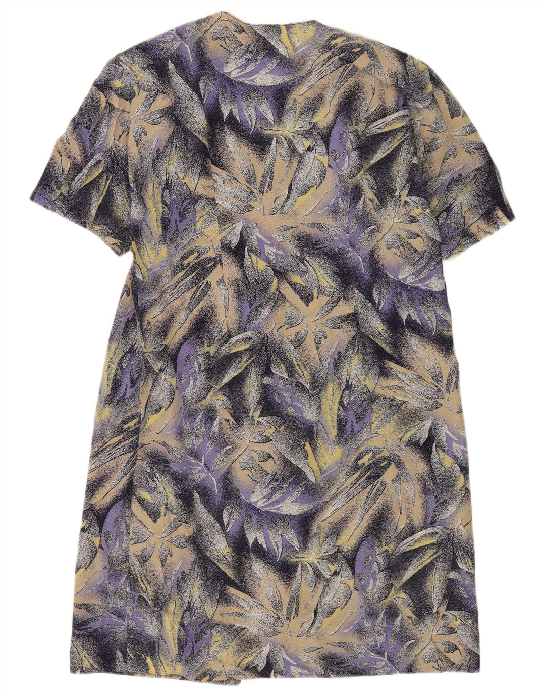 Vintage mujer cambio vestido Reino Unido 14 medio púrpura floral