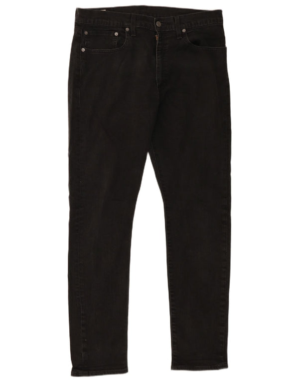 Levi's Hombre 512 Slim Tapered Jeans W34 L32 Algodón Negro