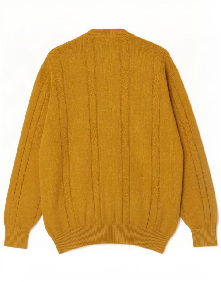Malagrida Cárdigan Hombre Algodón Amarillo Medio