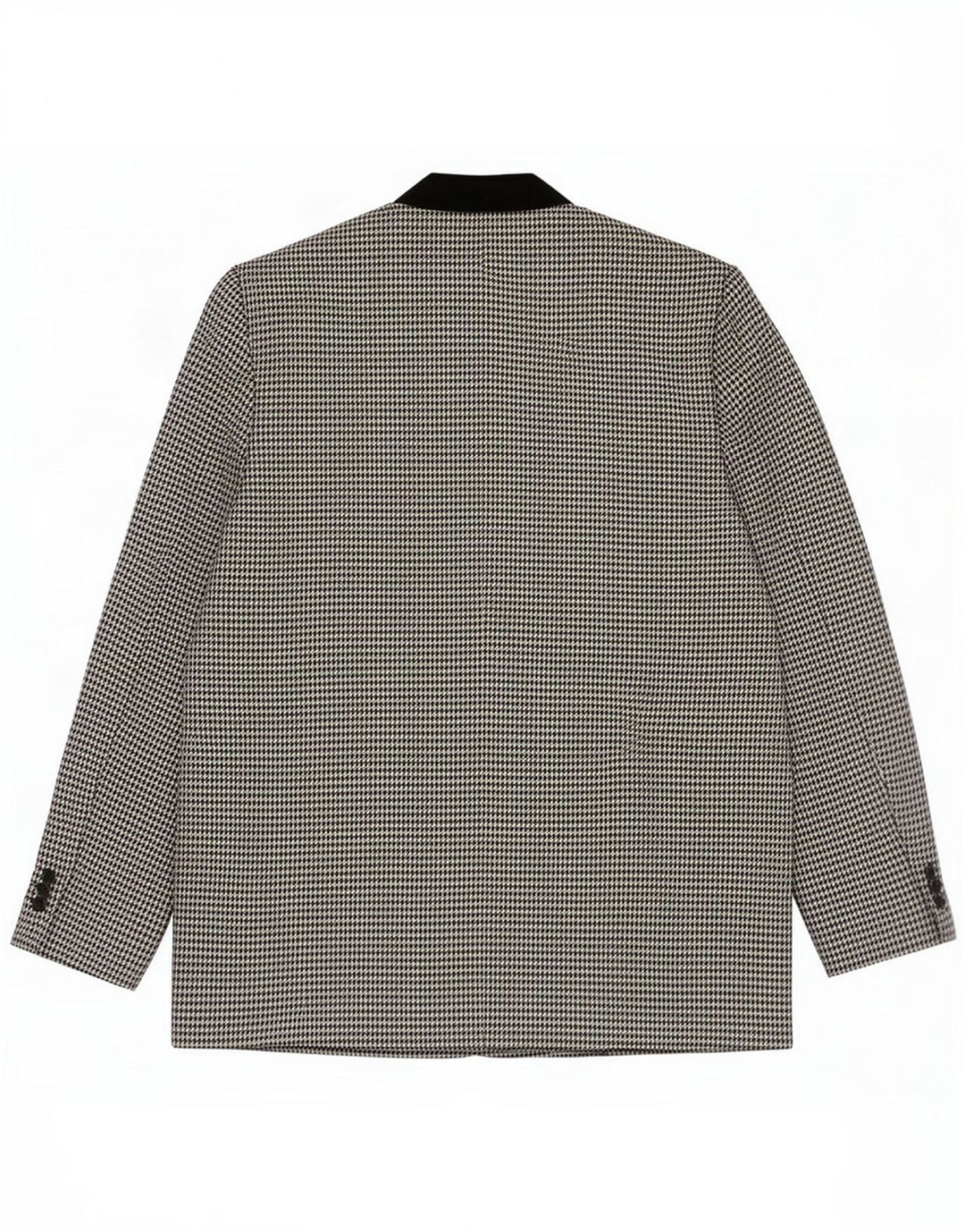 Chaqueta tipo blazer vintage con 1 botón para mujer UK 46 Large Grey Houndstooth