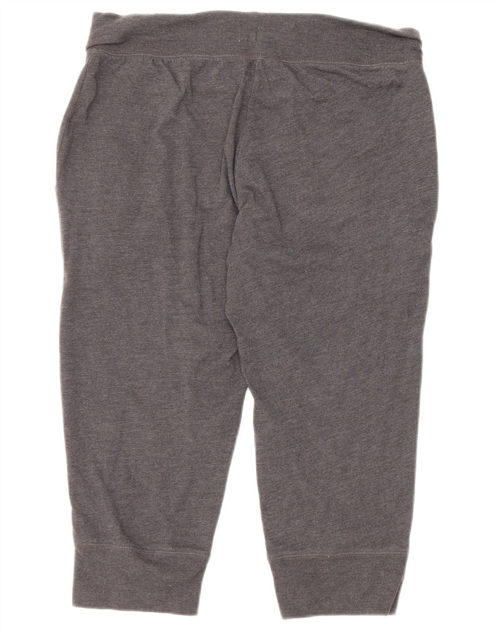 Reebok Mujer Capri Chándal Pantalones Joggers UK 14 Algodón Gris Medio