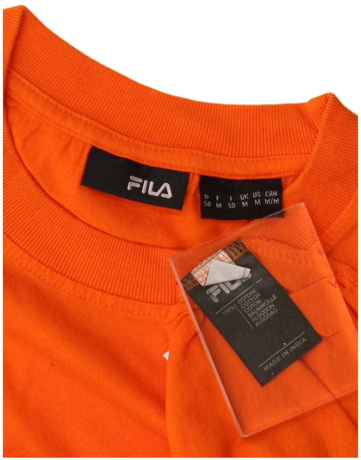 FILA Camiseta gráfica para hombre Top Algodón naranja medio