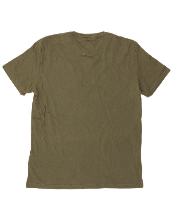 GAS Camiseta gráfica para hombre Top Large Khaki Cotton