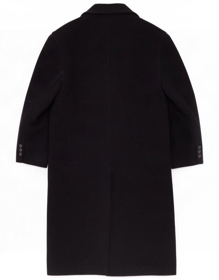 Abrigo vintage para hombre UK 40 Large Black Wool