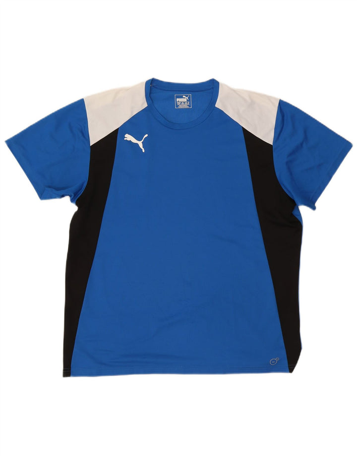Camiseta Puma Hombre Top XL Azul Colorblock