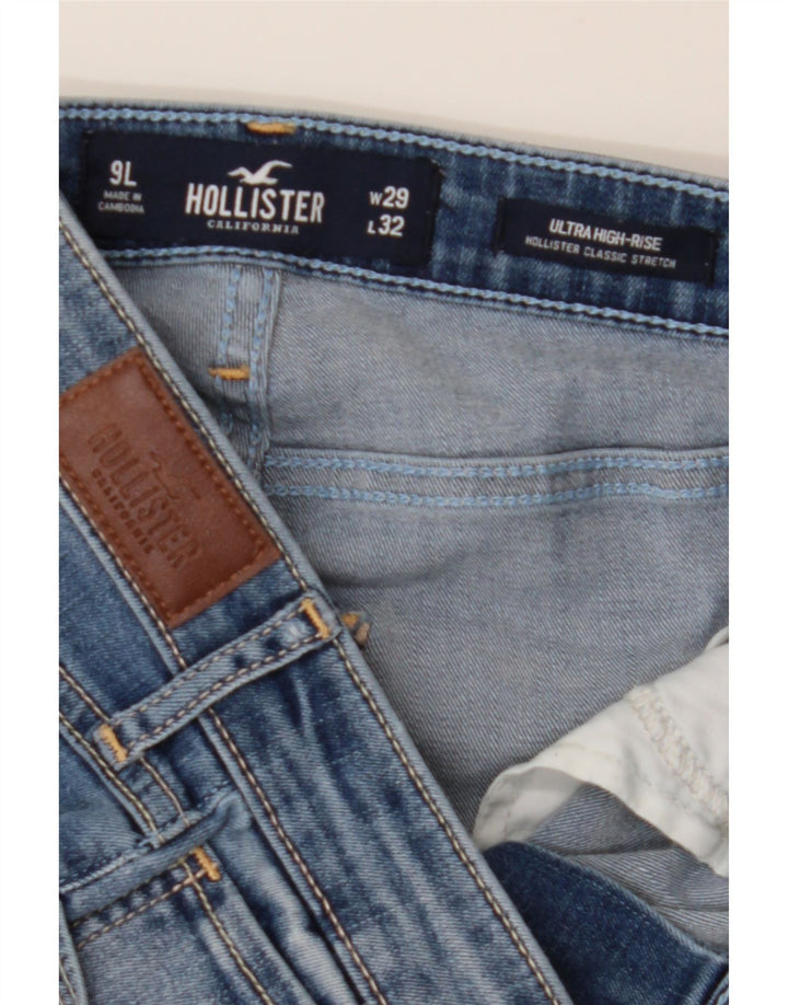 HOLLISTER Jeans ajustados desgastados para mujer US 9 Medium W29 L32 Algodón azul