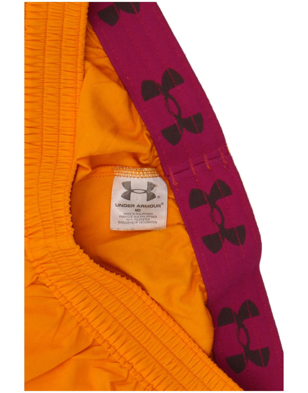 Under Armour Pantalones cortos deportivos para mujer UK 42 Poliéster naranja medio