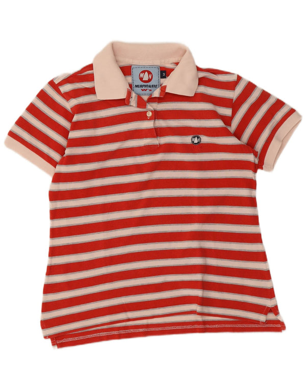 Murphy & Nye Polo para mujer UK 44 Algodón de rayas rojas medianas