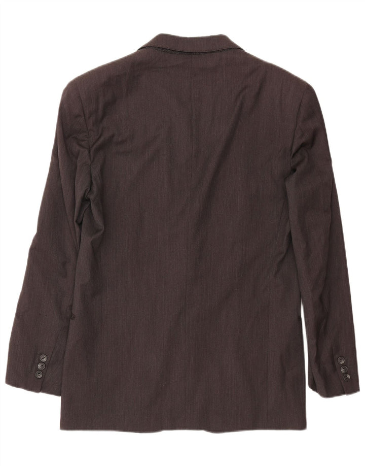 VALENTINO Chaqueta blazer de 2 botones para hombre IT 46 Small Gris Lana Virgen