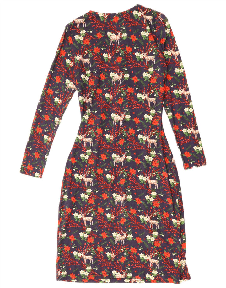 Joe Browns Vestido tubo para mujer UK 8 Small Viscosa floral azul marino
