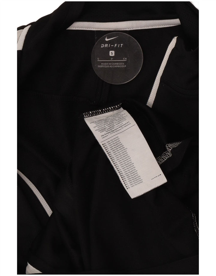 Nike Hombre Dri Fit Chándal Top Chaqueta Pequeña Negro Colorblock Poliéster