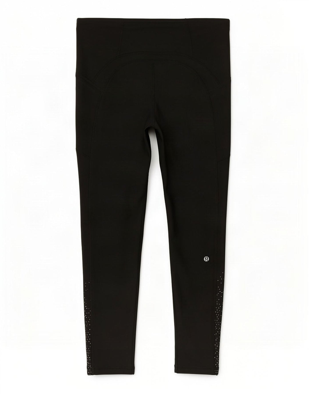 Lululemon Leggings cortos para mujer US 10 grande negro manchado