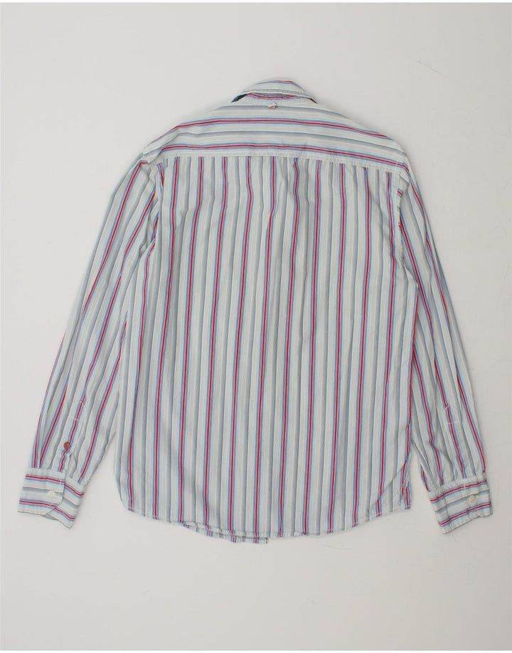TOMMY HILFIGER Mens Shirt Medium Blue Striped Cotton Vintage Tommy Hilfiger and Second-Hand Tommy Hilfiger from Messina Hembry 