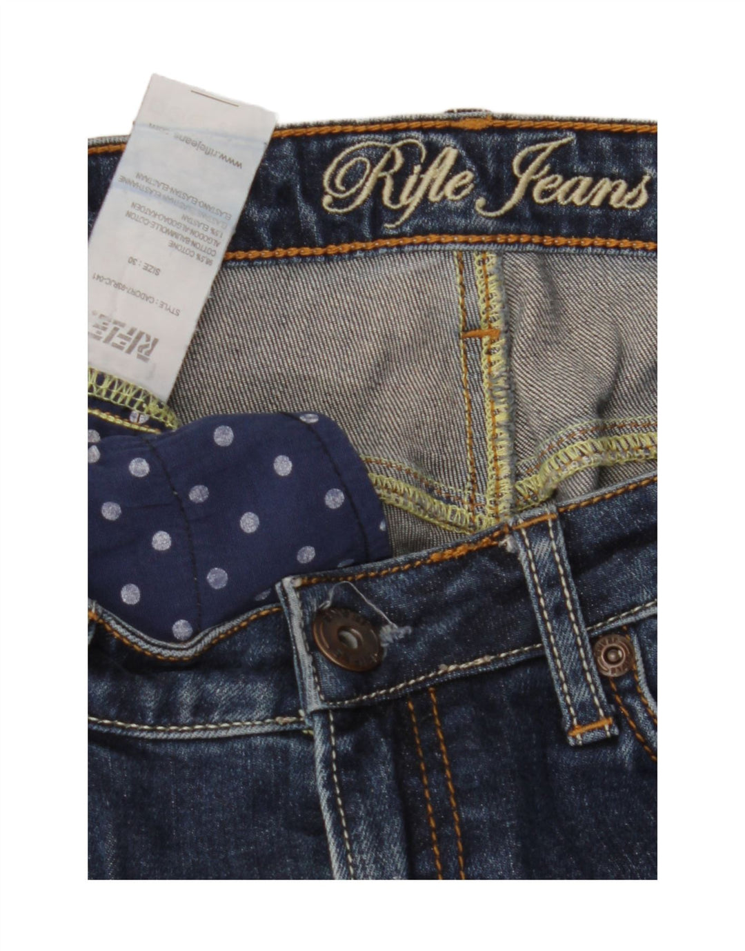 Vaqueros ajustados para mujer Rifle W30 L34 Algodón azul