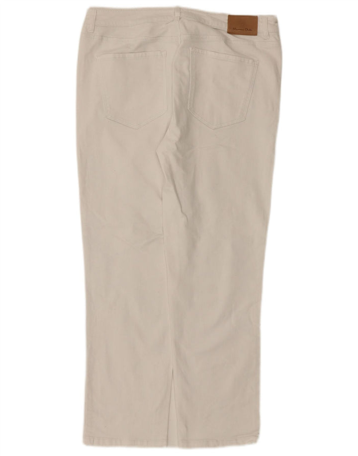 Massimo Dutti Jeans Rectos Mujer EU 42 Large W32 L26 Blanco
