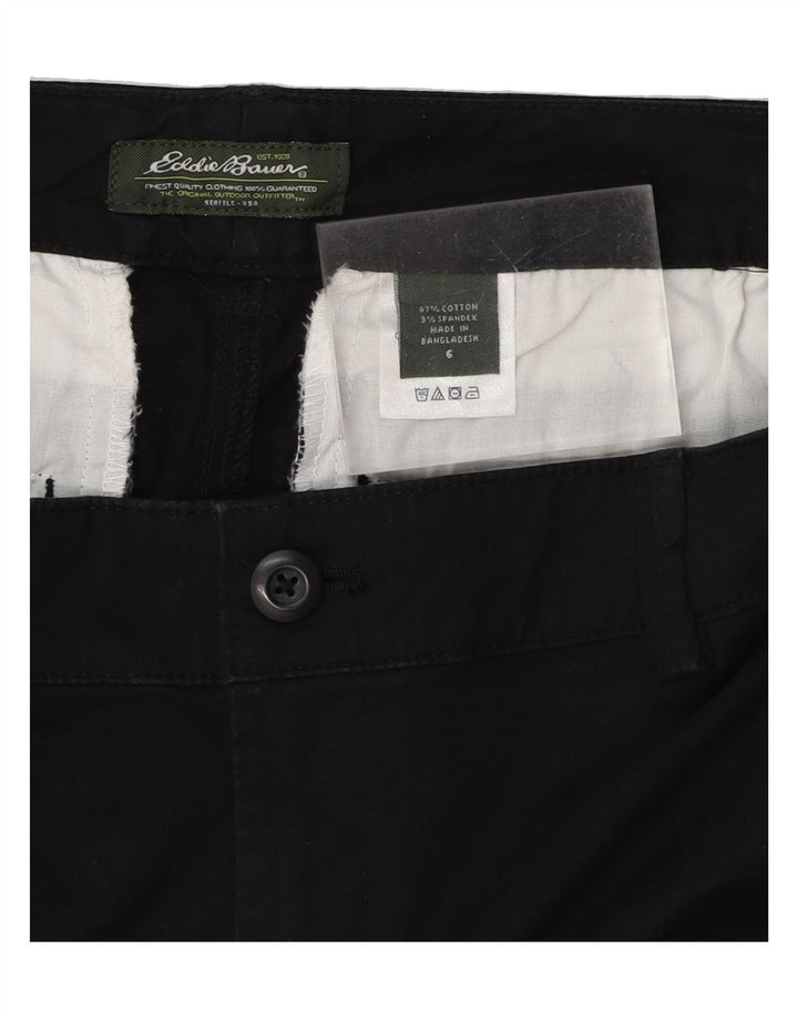 EDDIE BAUER Womens Straight Cropped Trousers US 6 Medium W30 L23 Black Vintage Eddie Bauer and Second-Hand Eddie Bauer from Messina Hembry 