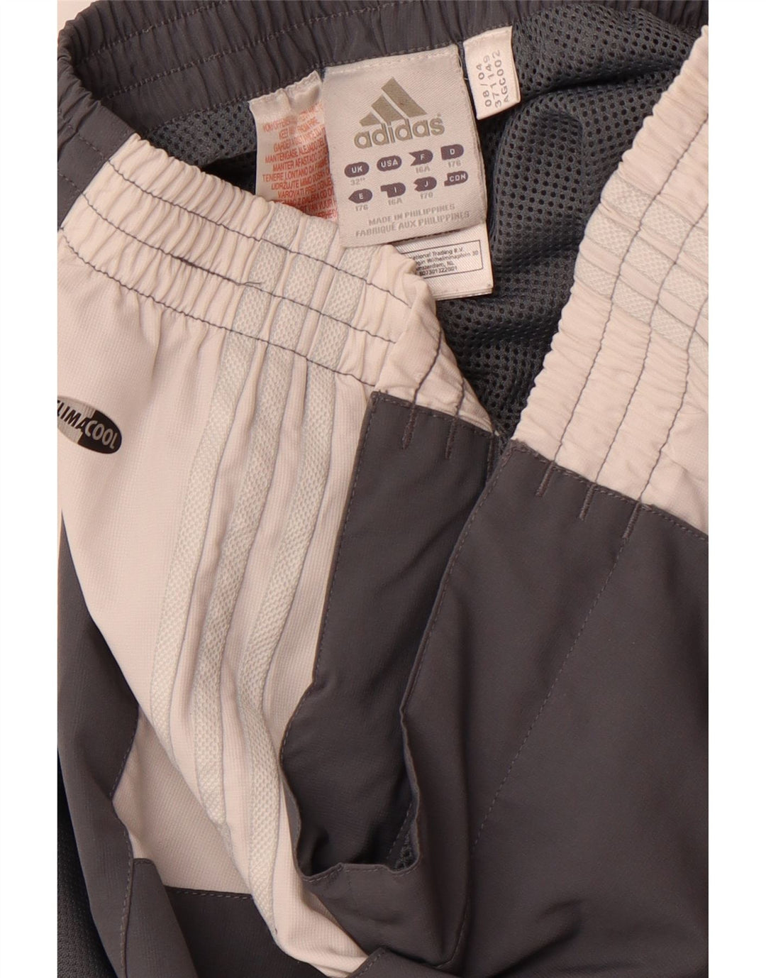 ADIDAS Pantalones casuales Climacool para niños 15-16 años W32 L32 Gris Colorblock