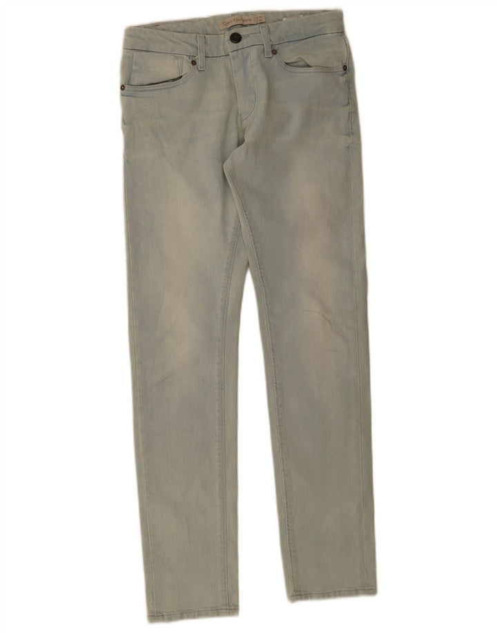 Vaqueros ajustados para mujer Calvin Klein W25 L32 Algodón azul