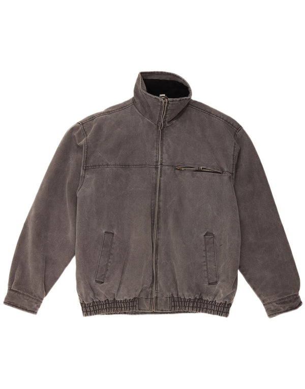 JACQUES LORANT Chaqueta bomber para hombre UK 44 2XL Algodón gris