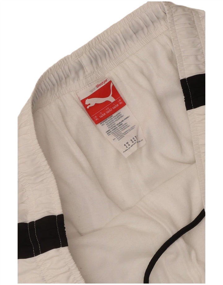 Puma Shorts deportivos gráficos para hombre XL Poliéster con bloques de color blanco