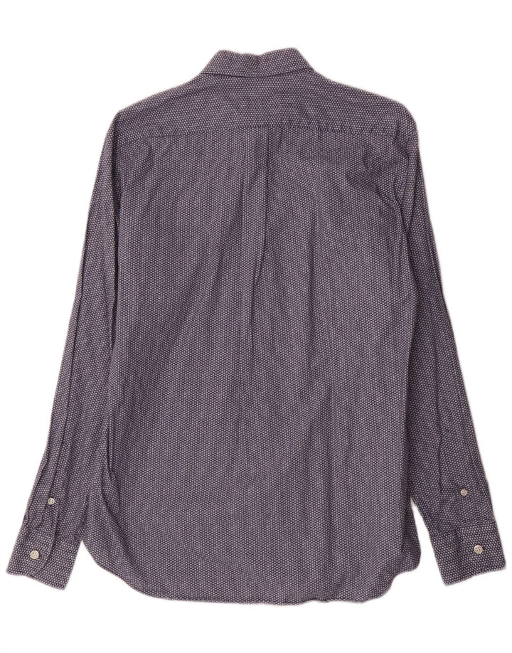 Camisa Harmont & Blaine Hombre Grande Azul Geométrico Algodón