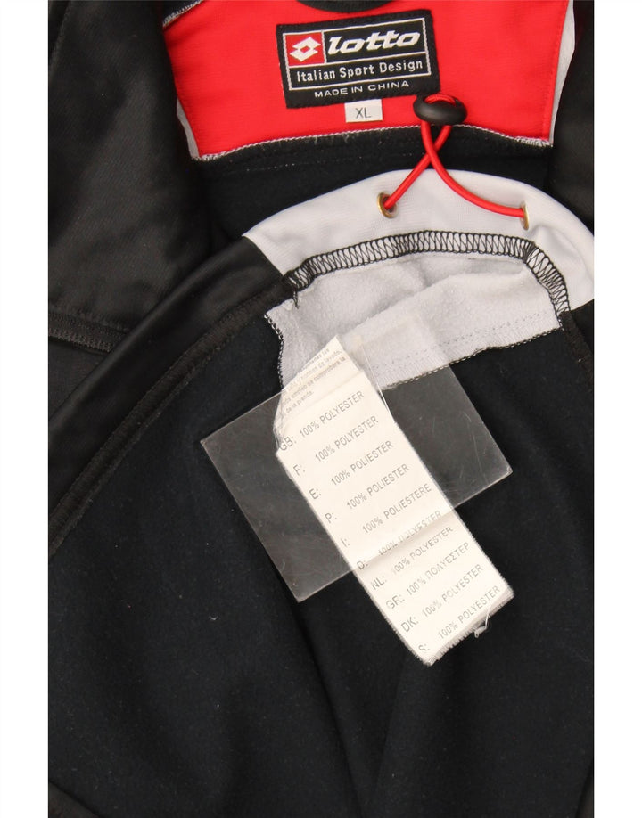 Lotto Hombre Chándal Top Chaqueta XL Negro Colorblock Poliéster