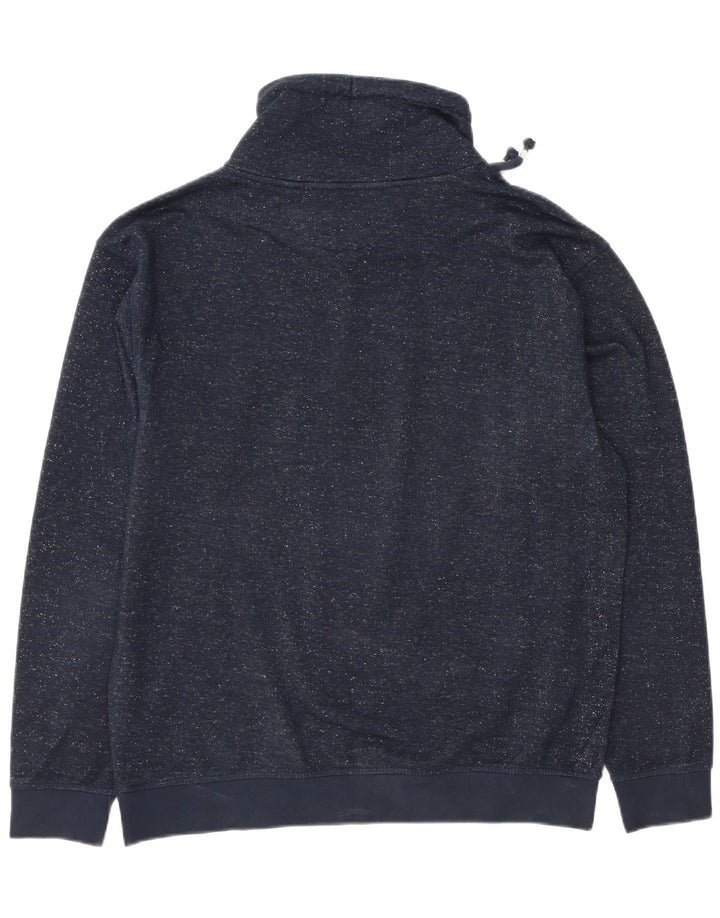 ZARA Mens Sweatshirt Jumper Large Navy Blue Flecked Cotton Vintage Zara and Second-Hand Zara from Messina Hembry 