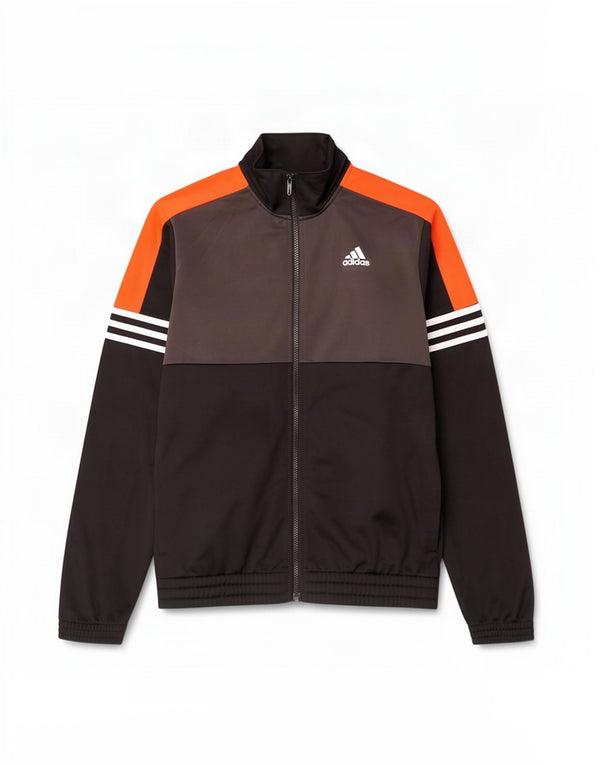 Adidas Hombre Chándal Top Chaqueta UK 36/38 Small Negro Colorblock Poliéster