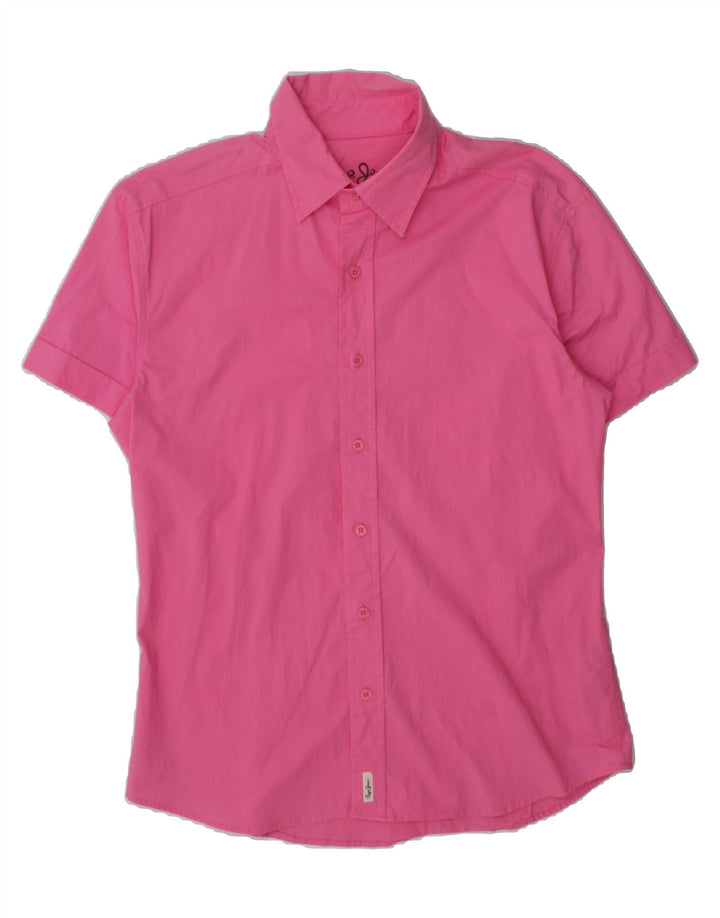 PEPE JEANS Mens Short Sleeve Shirt Large Pink Cotton Vintage PEPE Jeans and Second-Hand PEPE Jeans from Messina Hembry 