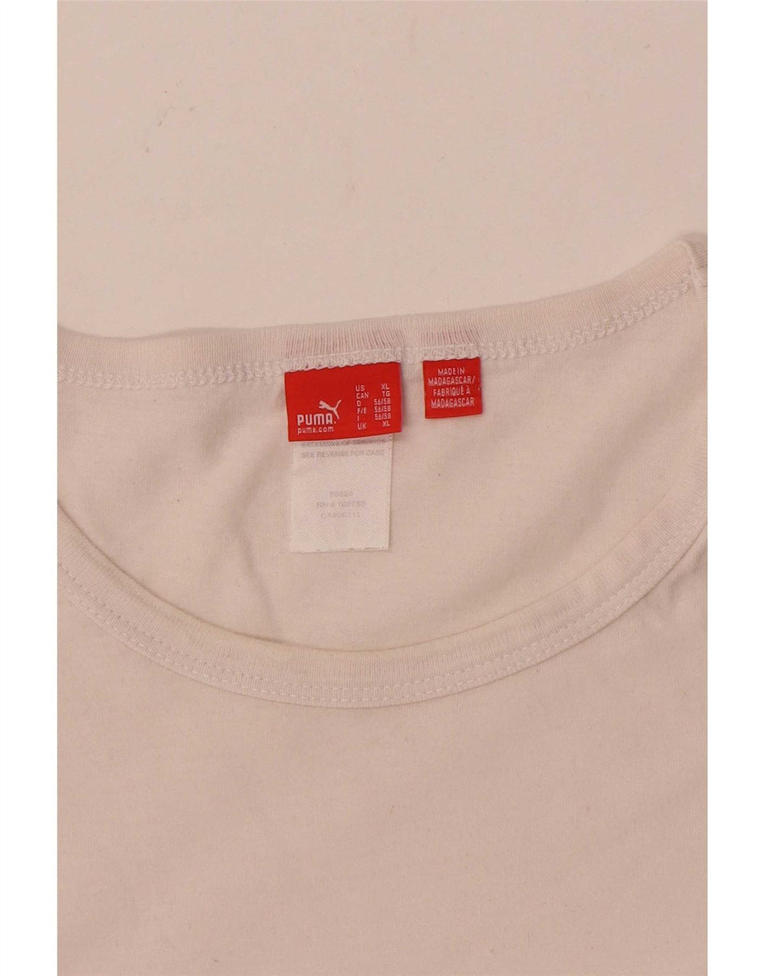 Camiseta Puma Hombre Top XL Algodón Blanco
