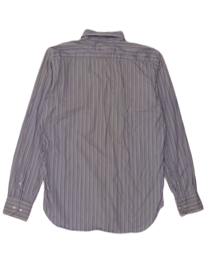 Camisa Etro Hombre Talla 40 Algodón Rayas Azul Medio