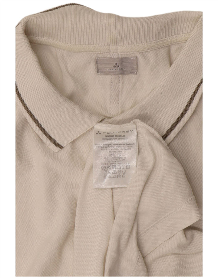 PEUTEREY Polo para hombre 2XL Algodón blanco