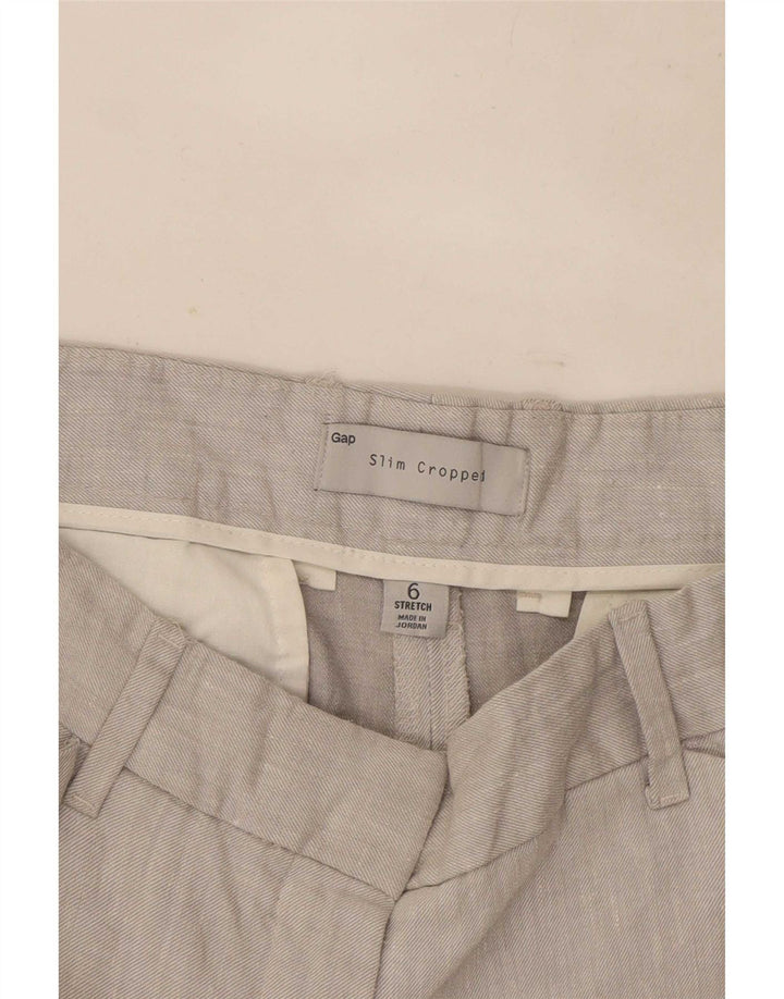 Gap Pantalones cortos ajustados para mujer US 6 Medium W30 L24 Gris