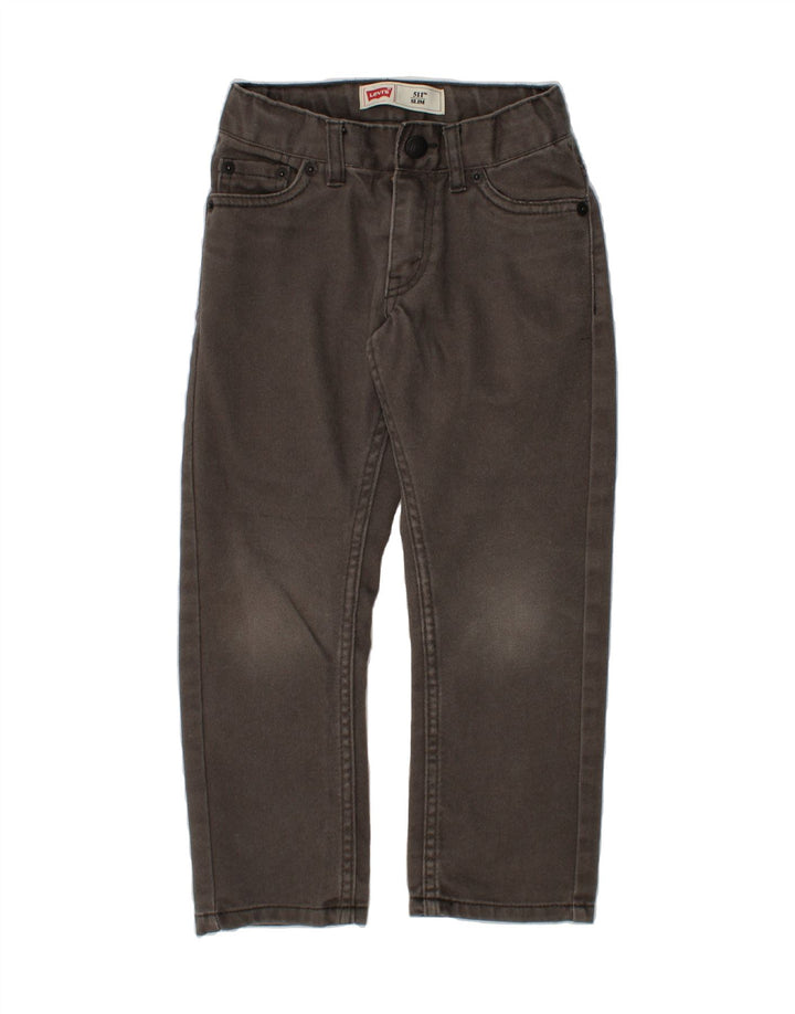 LEVI'S Boys 511 Slim Jeans 4-5 Years W20 L18 Grey Cotton Vintage Levi's and Second-Hand Levi's from Messina Hembry 