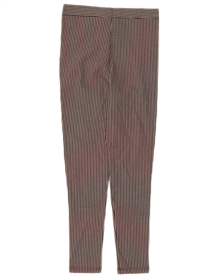 ZARA Mujer Pantalón Traje Slim Medium W28 L27 Pata De Gallo Multicolor