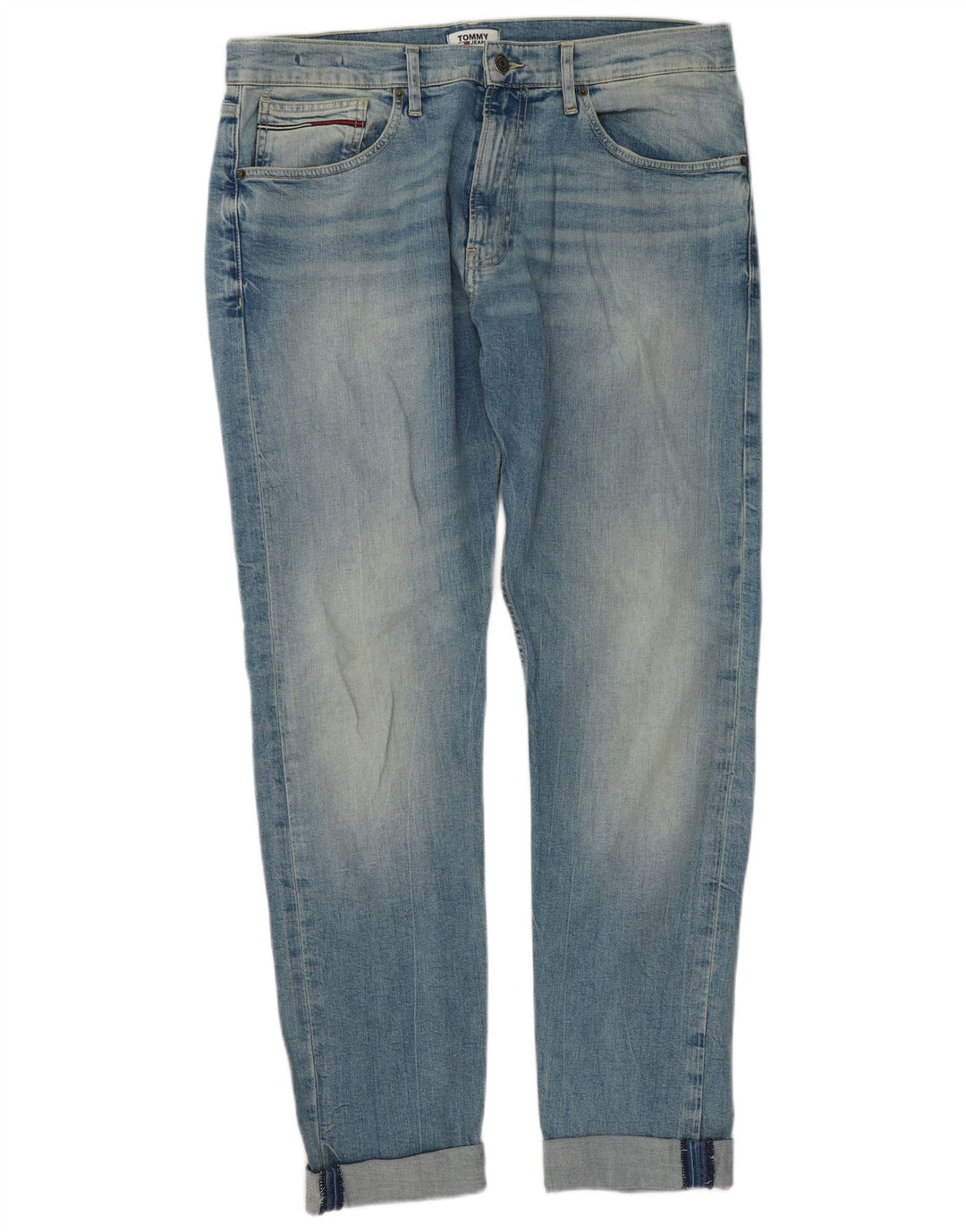 TOMMY HILFIGER Vaqueros rectos para hombre W34 L36 Algodón azul