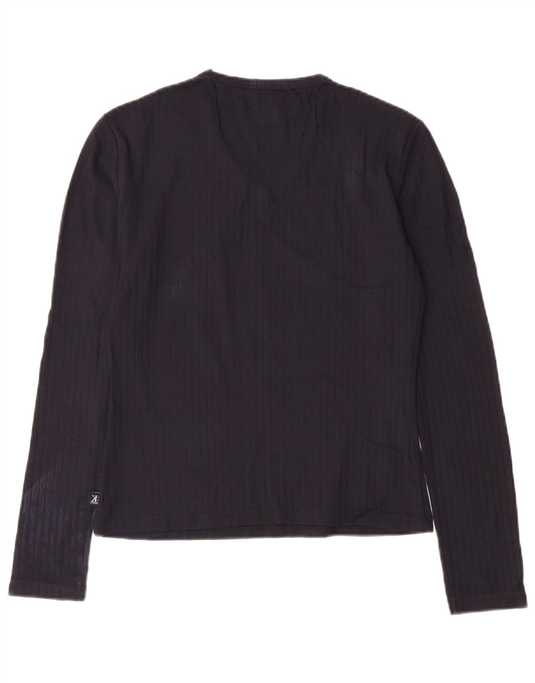 CALVIN KLEIN JEANS Top Mujer Manga Larga UK 42 Medio Azul Marino Poliamida