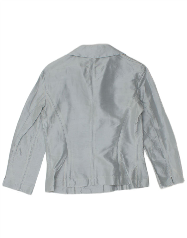 Alberto Biani Conjunto de falda de 2 piezas con 3 botones para mujer IT 42 Medium W26 Seda azul