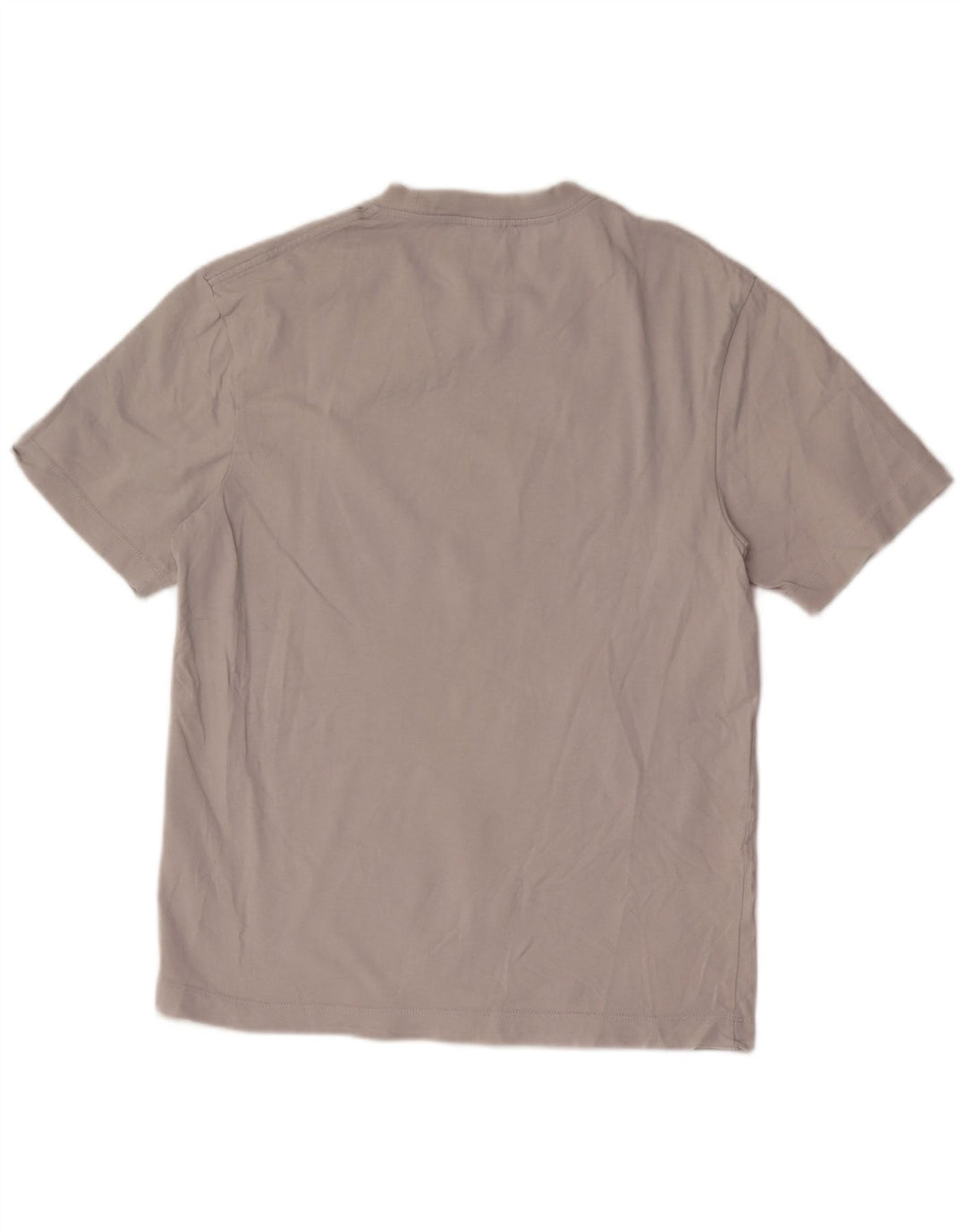 Zara Hombre Camiseta Top Algodón Gris Medio