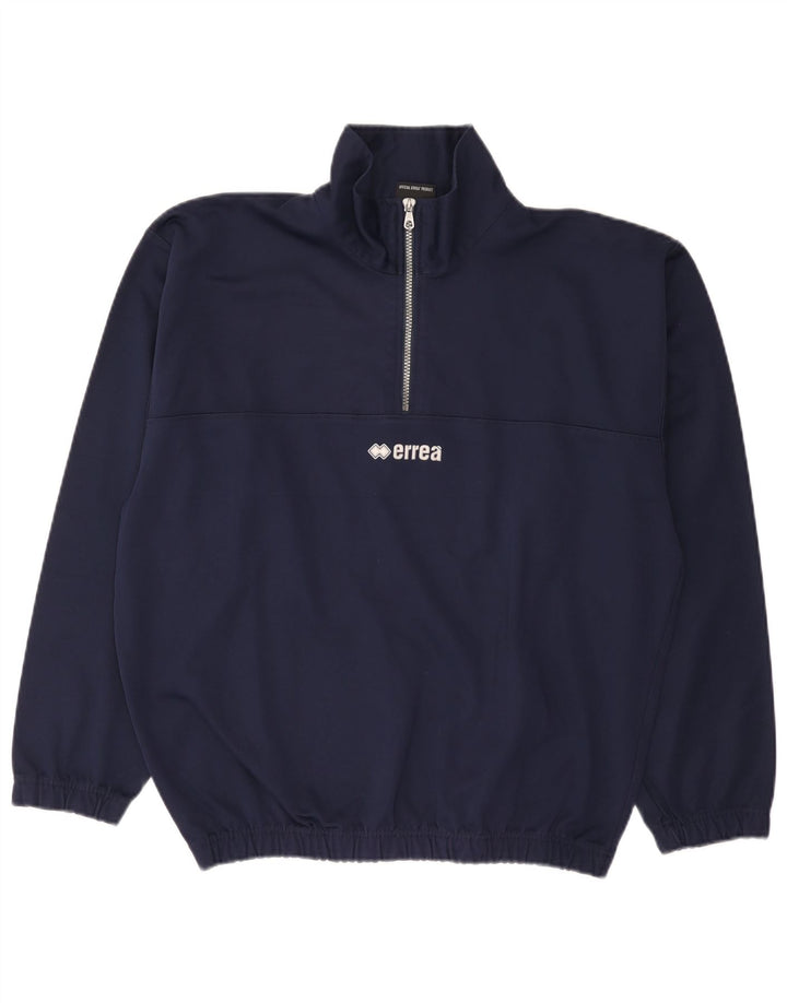 Errea Mens Zip Neck Sudadera Jumper Grande Azul Marino Poliéster