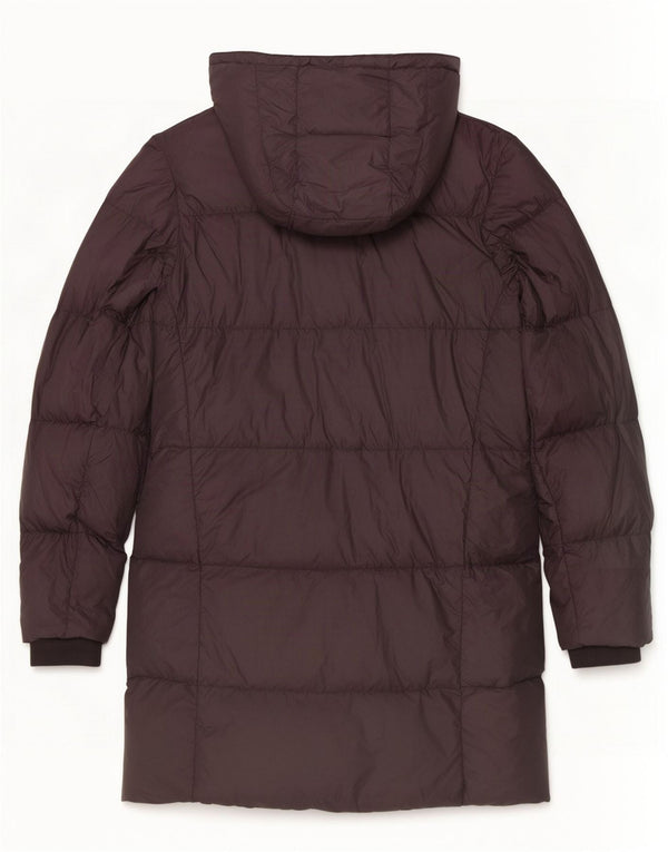 Jack Wills Abrigo acolchado con capucha para mujer UK 8 Small Gris Poliéster
