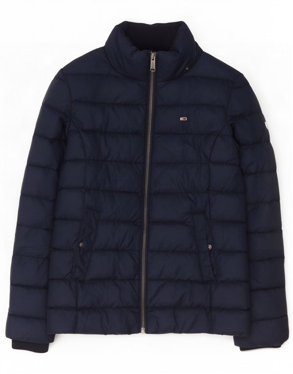 Tommy Hilfiger Chaqueta acolchada para mujer UK 12 Medium Azul marino